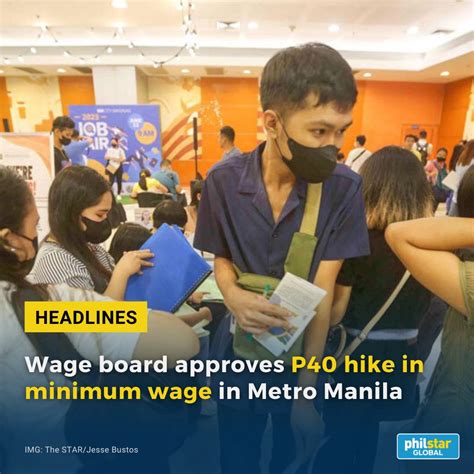 Minimum wage hiked by P40 in Metro Manila —DOLE.